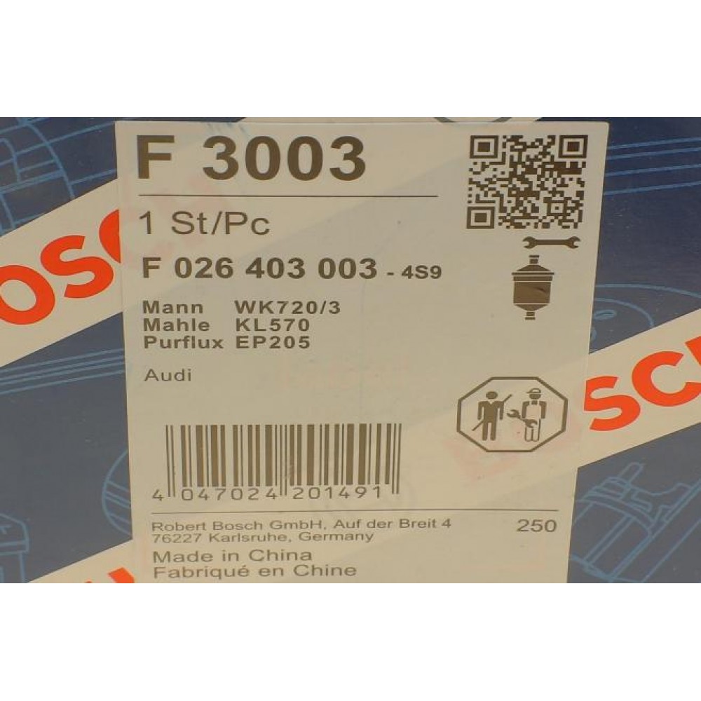 Фільтр паливний Audi A4 1.8T 04-09/A6 2.4-4.2 i 04-11
