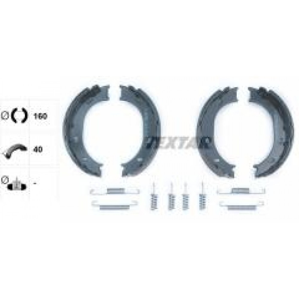 Колодки ручника MB Sprinter 208-316 96- (з пружинками) (160x40)