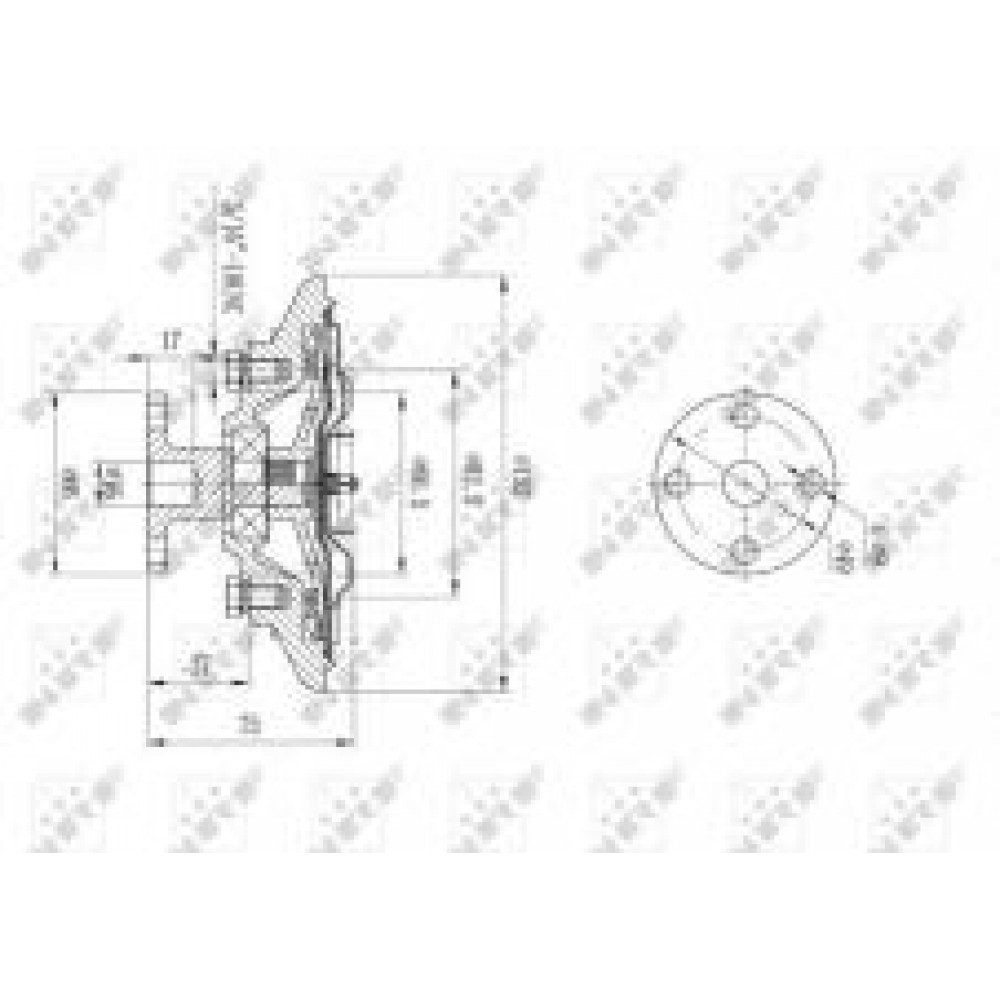 Муфта вентилятора Jeep Cherokee 2.1-4.2 83-01/2.5CRD 4x4 01-08