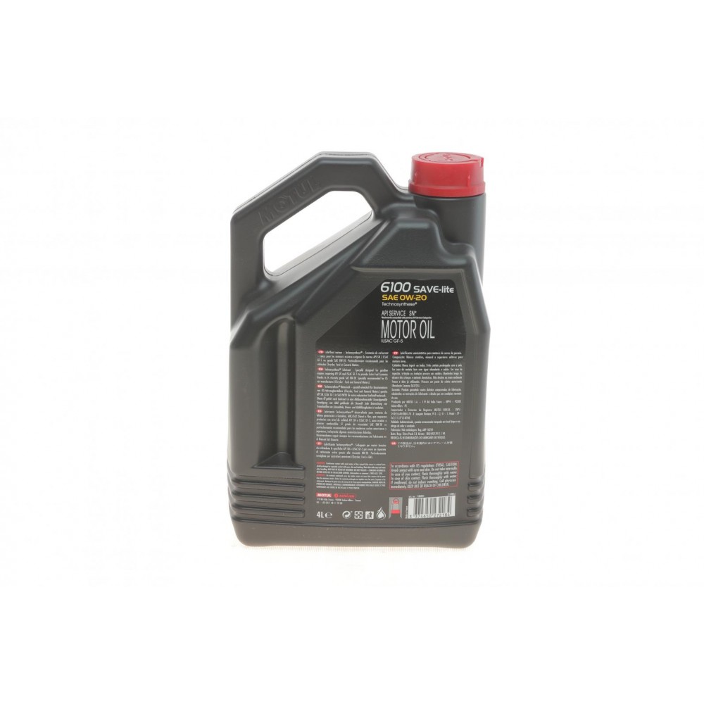 Олива 0W20 SAVE-lite SAE 6100 (4L) (dexos1/Ford 947-A) 108004