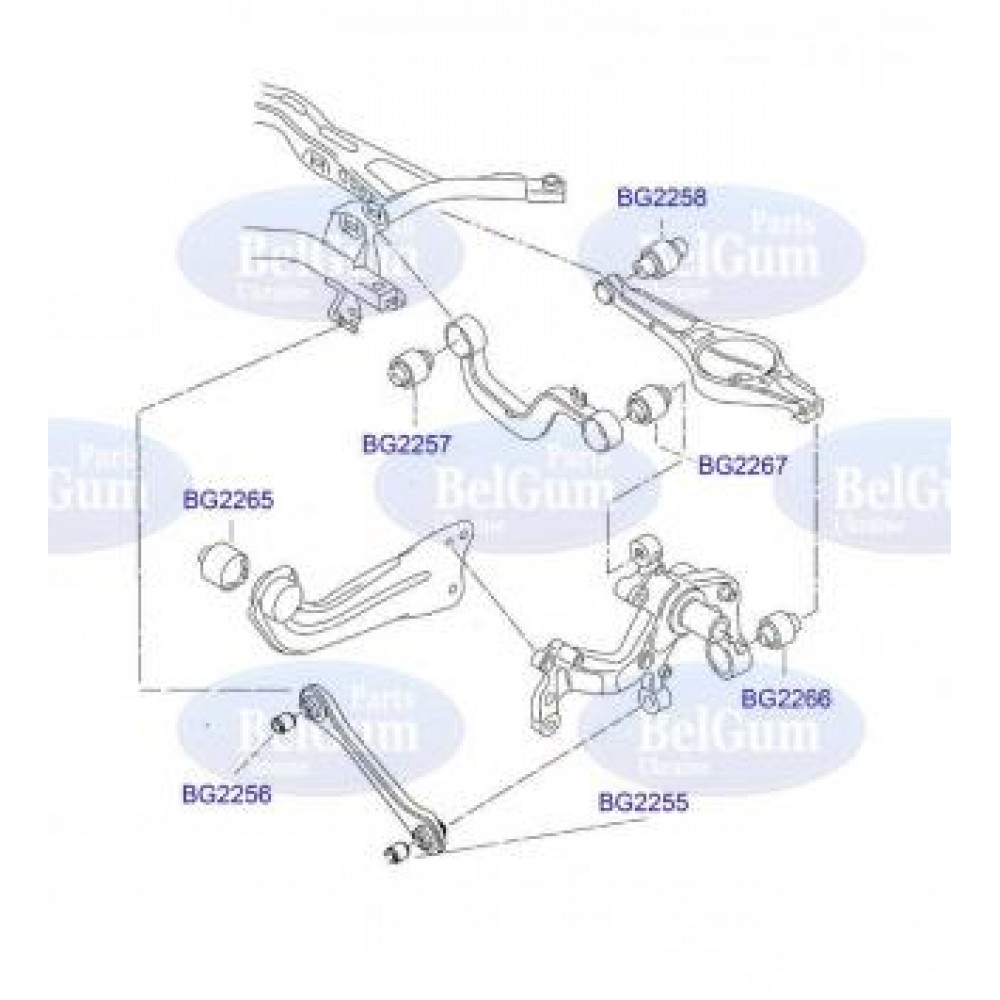 Сайлентблок тяги (задньої/поперечної/зовнішній) Audi/Seat/Skoda/VW 04- (40.5x14x45)