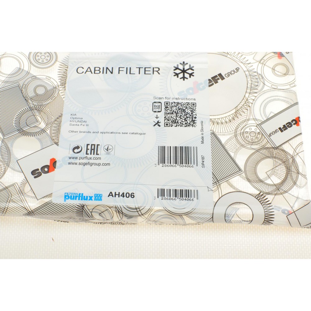 Фільтр салону Hyundai Santa Fe 05-/Sonata 09-/Kia Optima 12-