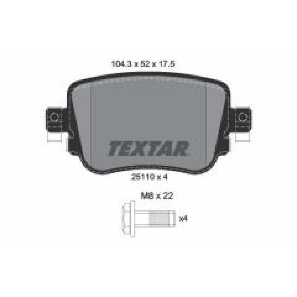 Колодки гальмівні (задні) Audi Q3/Skoda Octavia/Seat Leon/VW Sharan/Passat B7 12- (TRW) Q+