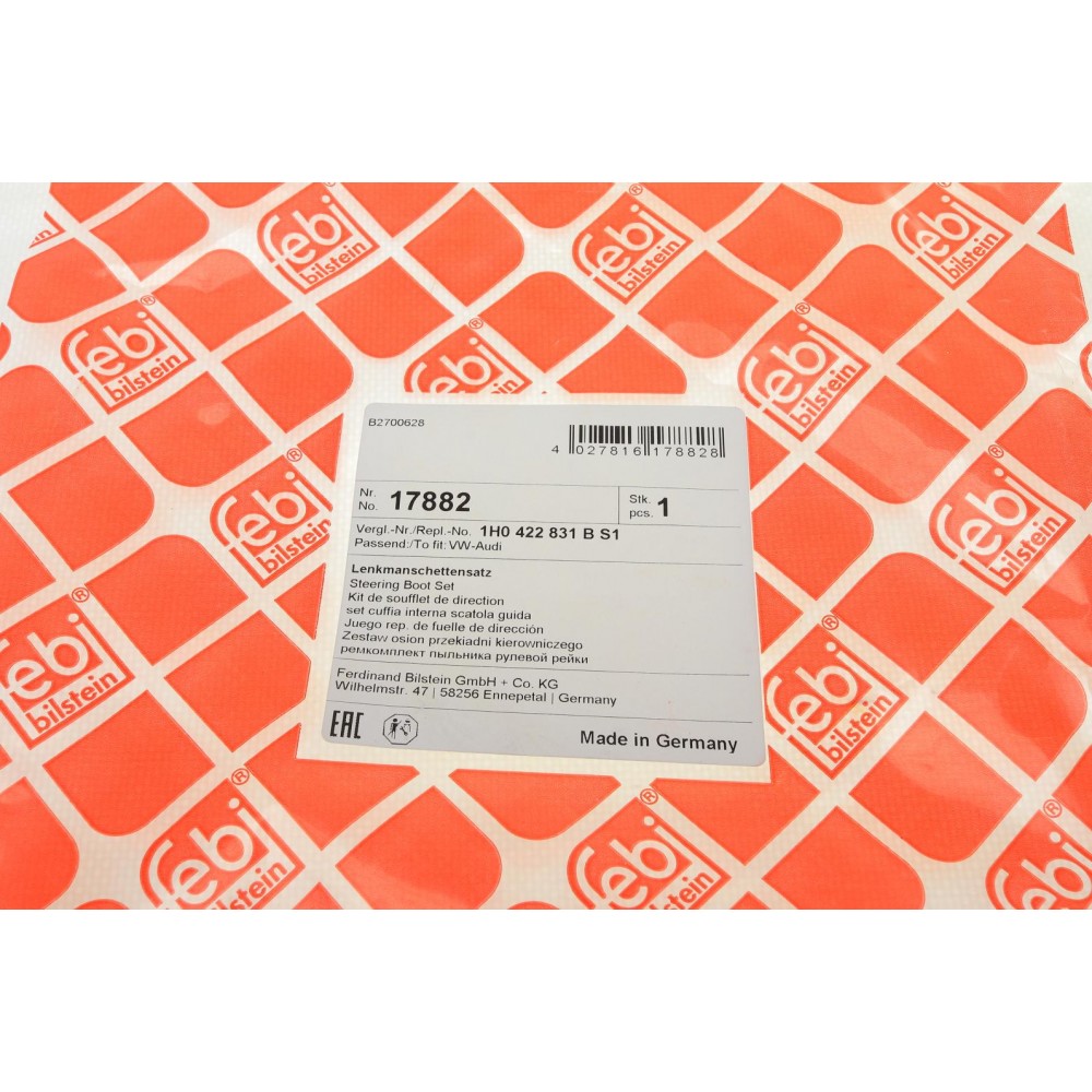 Пильник рейки рульової VW Caddy II 95-03 (к-кт)(L=210mm)