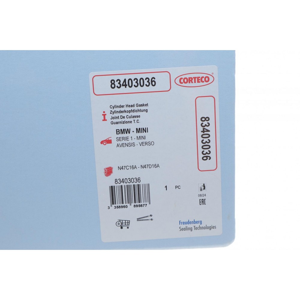 Прокладка ГБЦ BMW 1 (F20/F21) 11- (1 мітка) (0.95mm) N47 D16