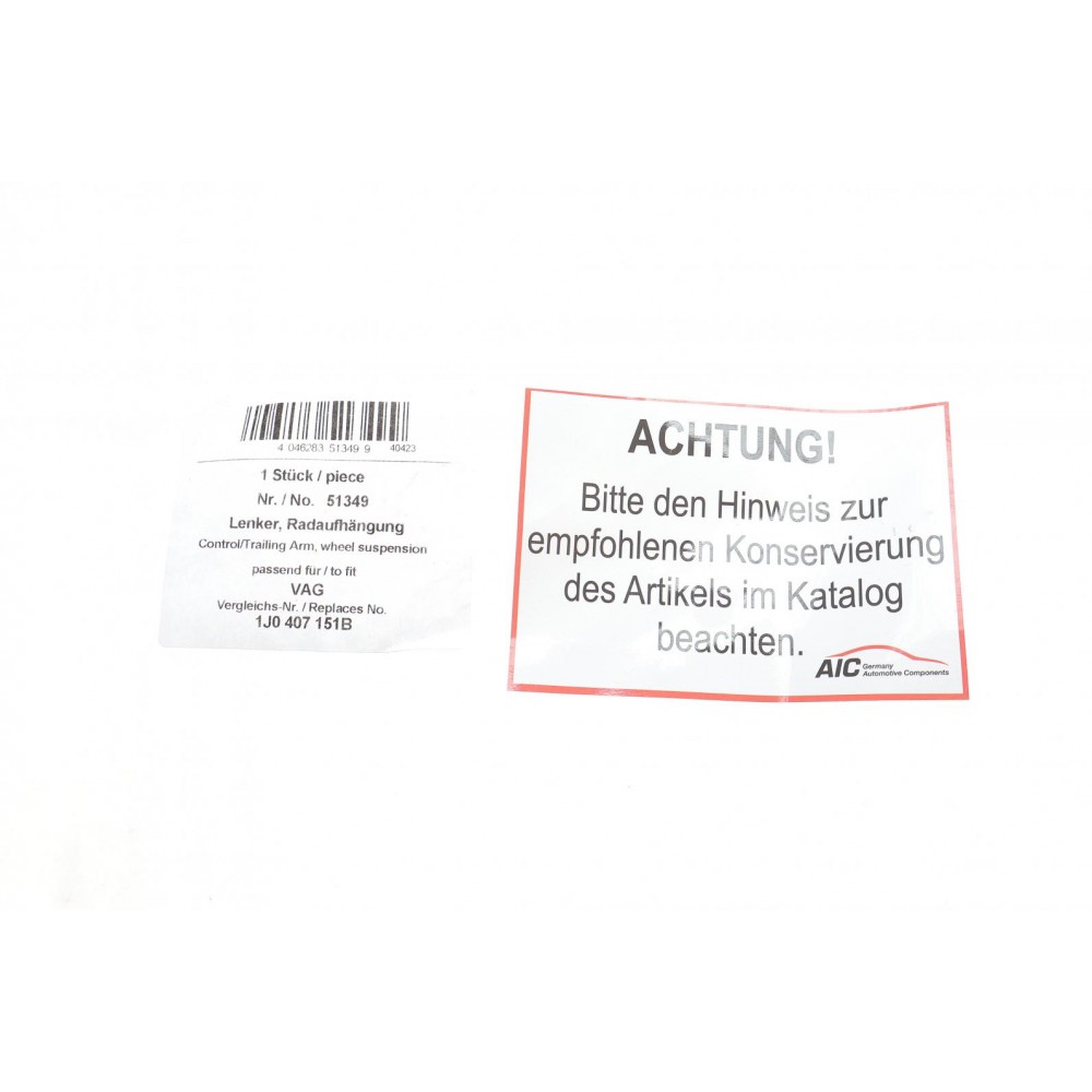 Важіль підвіски (передній/знизу) Audi A3/Seat Toledo/VW Golf 96-06/Skoda Octavia 96-10 (без кульової)