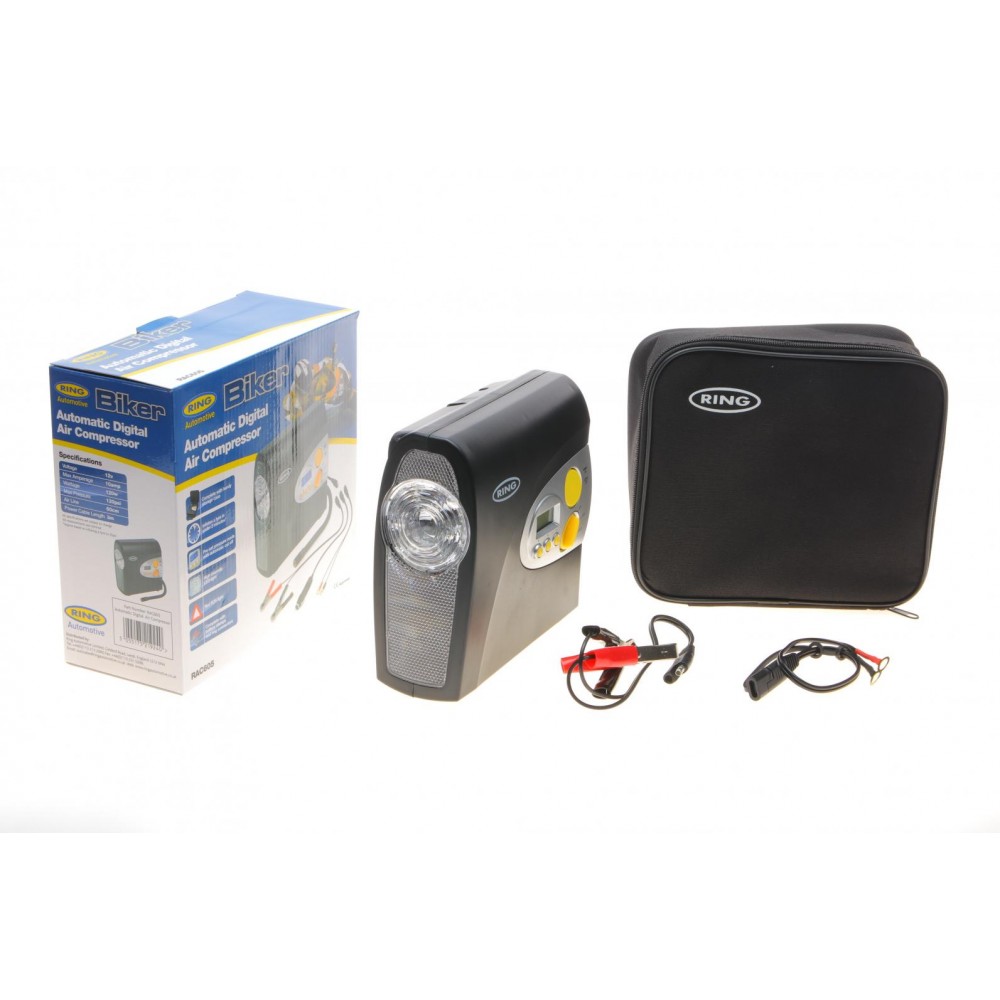 Компресор для автомобілів та мотоциклів 12V/120W (цифровий манометр PSI)