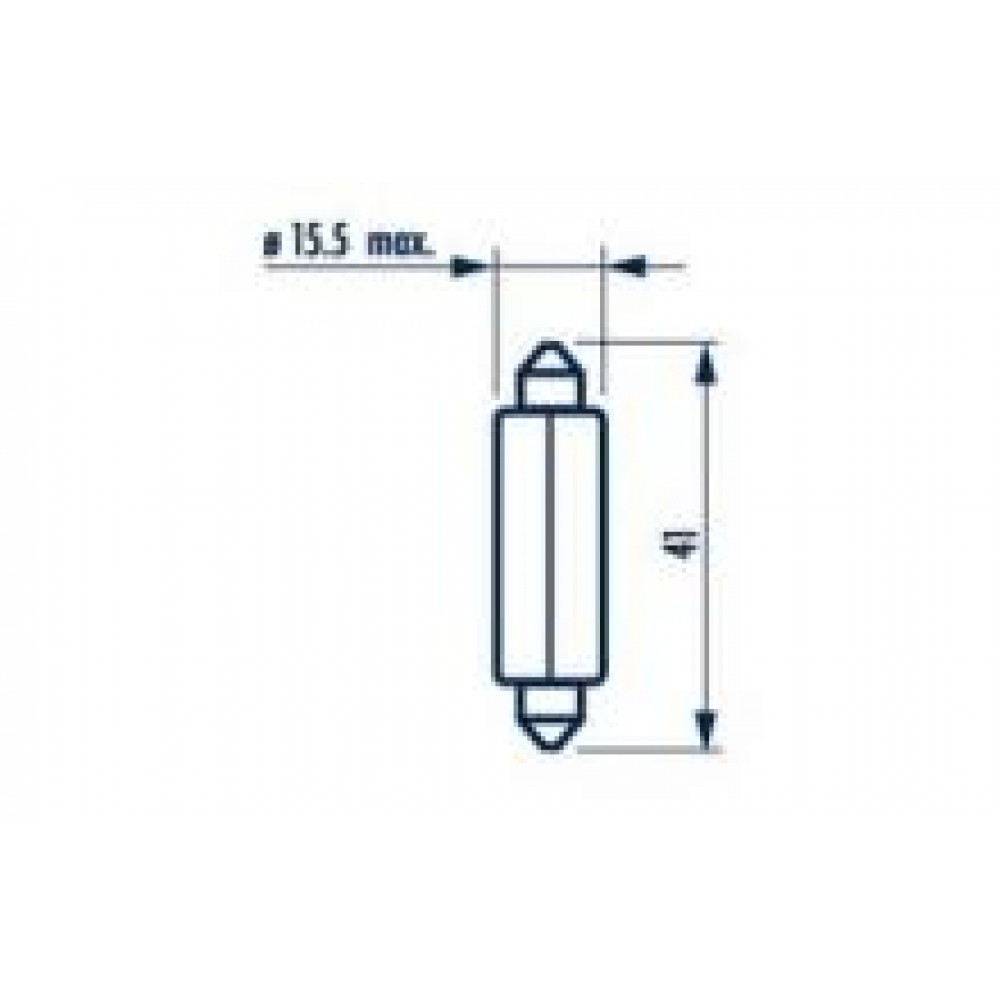 Автолампа C21W 12V 21W S8.5d (15x41mm)
