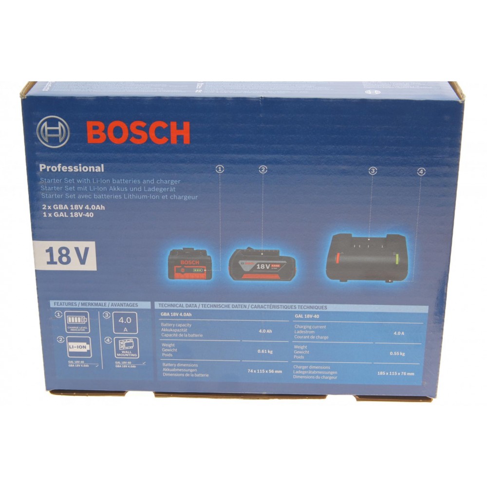 Набір акумуляторів для електроінструменту GBA 18V 4.0Ah + GAL 18V-40