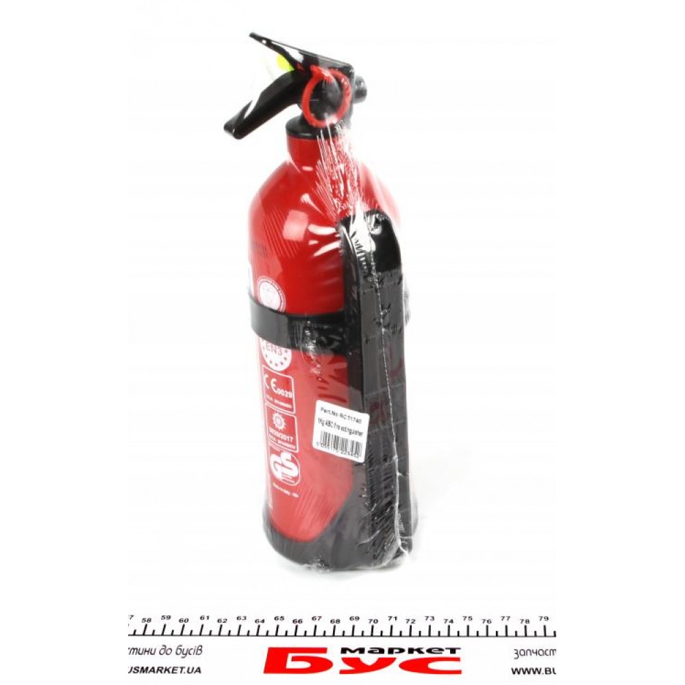 Вогнегасник автомобільний 1KG (клас огня - A/B/C) (порошок/без манометра)