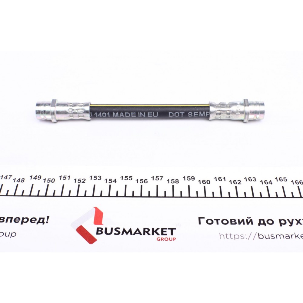 Шланг гальмівний (задній) Audi A1/A3/TT/Skoda Fabia I-ll/Octavia/Roomster/VW Golf 1.0-3.2 95- (166mm)