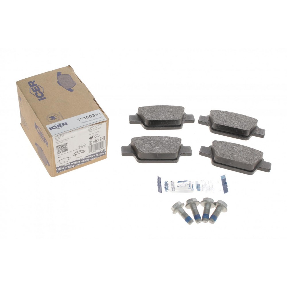 Колодки гальмівні (задні) Fiat Bravo II 07-14/Stilo 01-08/Linea 07-/Multipla 99-10/Lancia Delta 08-