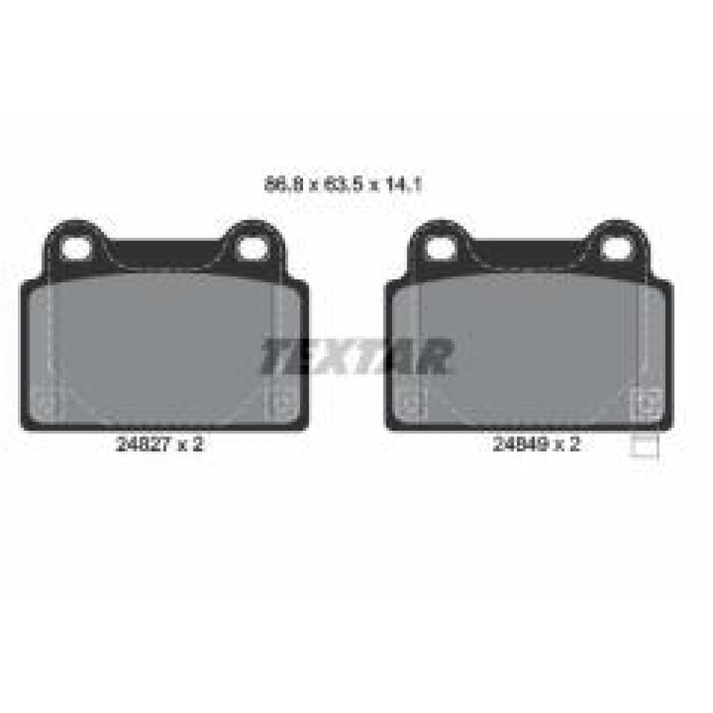 Колодки гальмівні (задні) Mitsubishi Lancer VIII 08-15 (Brembo) Q+