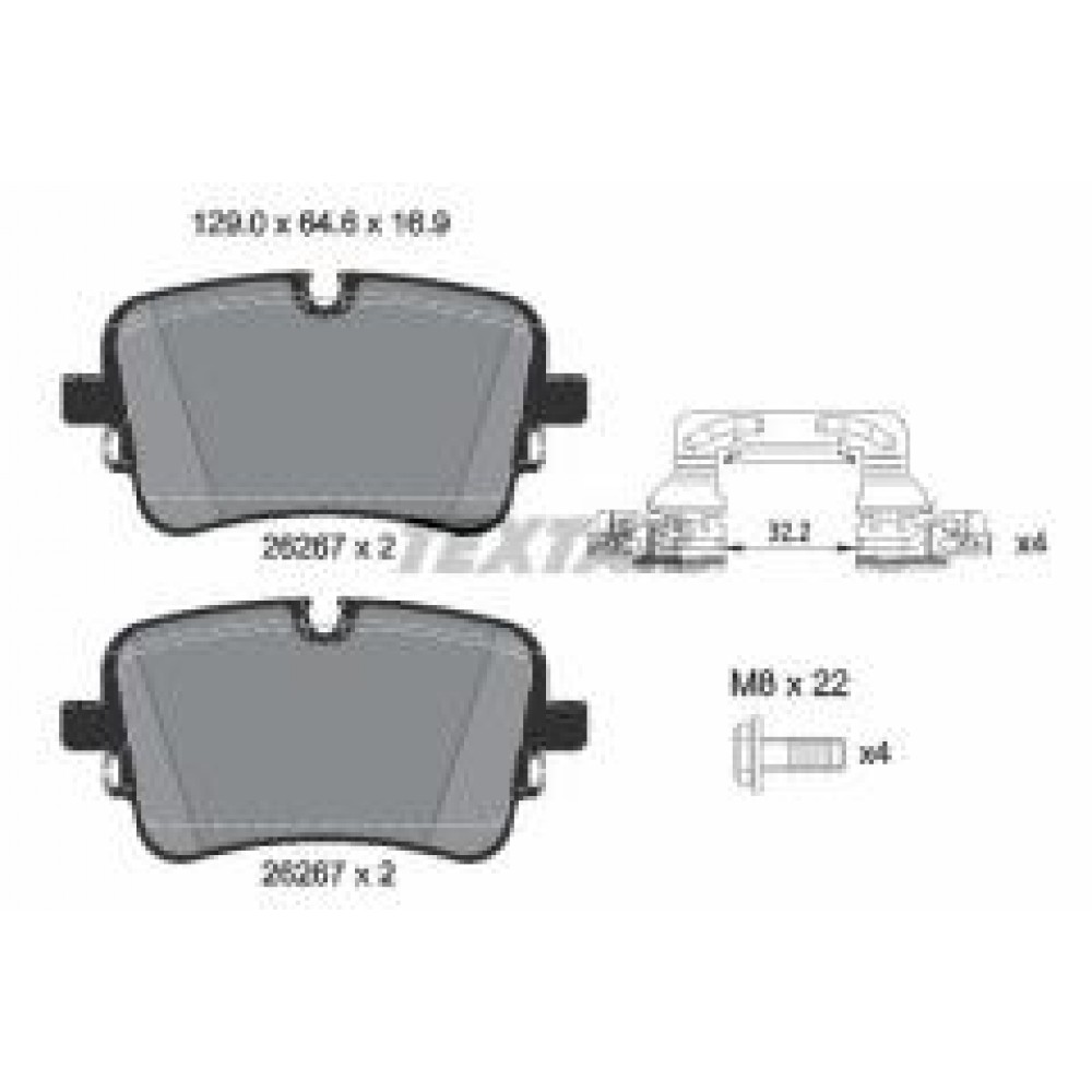 Колодки гальмівні (задні) Audi A6/A7/A8/Q7/Q8/VW Touareg 18-  (TRW) Q+