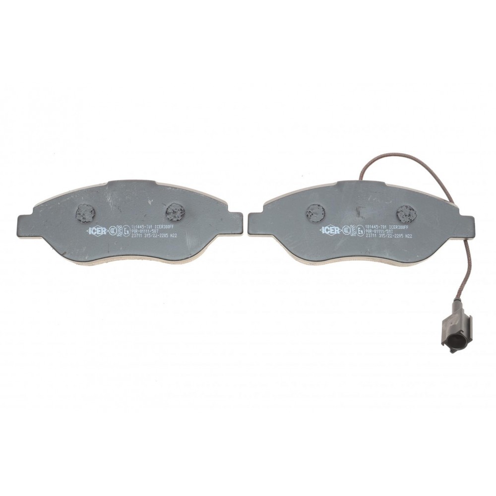 Колодки гальмівні (передні) Fiat Stilo 01-08/Bravo 07-14/Alfa Romeo Mito 08-15 (+датчик)