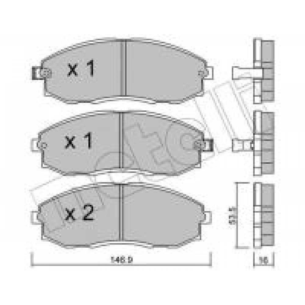Колодки гальмівні (передні) Hyundai H-1 97-07