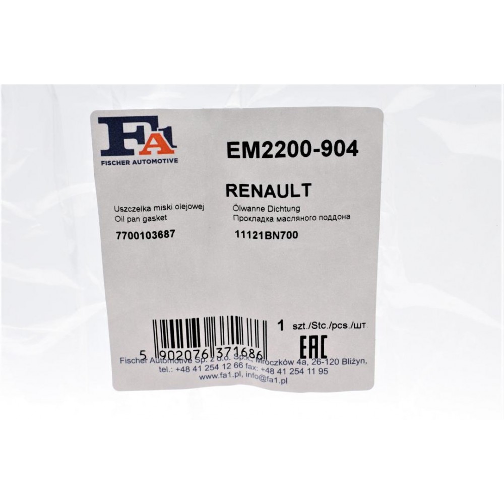 Прокладка піддону Renault Kangoo 1.5/1.6 16V 01-