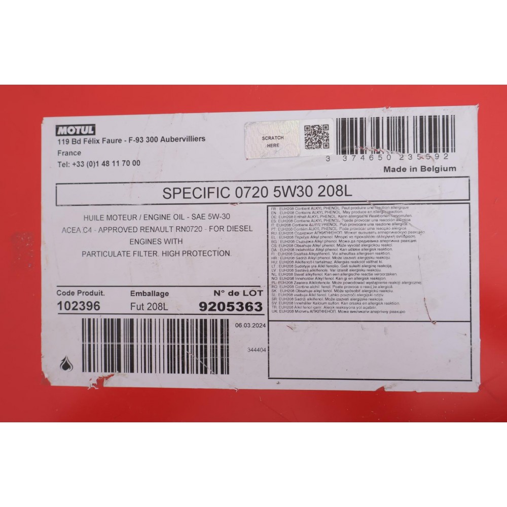 Олива 5W30 Specific 0720 (208L) (RN0720)