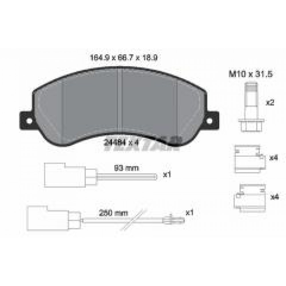 Колодки гальмівні (передні) Ford Transit 06- (RWD) (Bosch) Q+ (з датчиками)