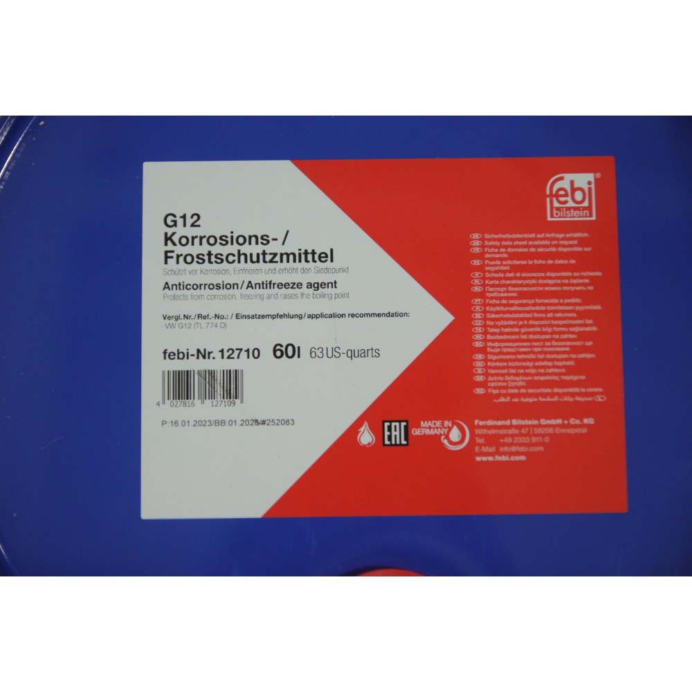 Антифриз (червоний) G12 (60L)