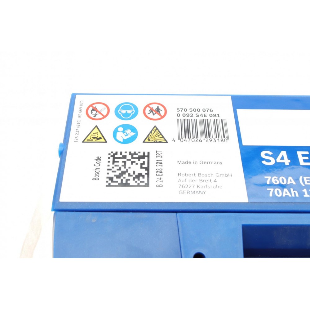 Акумуляторна батарея 70Ah/760A (278x175x190/+R/B13) (Start-Stop EFB)