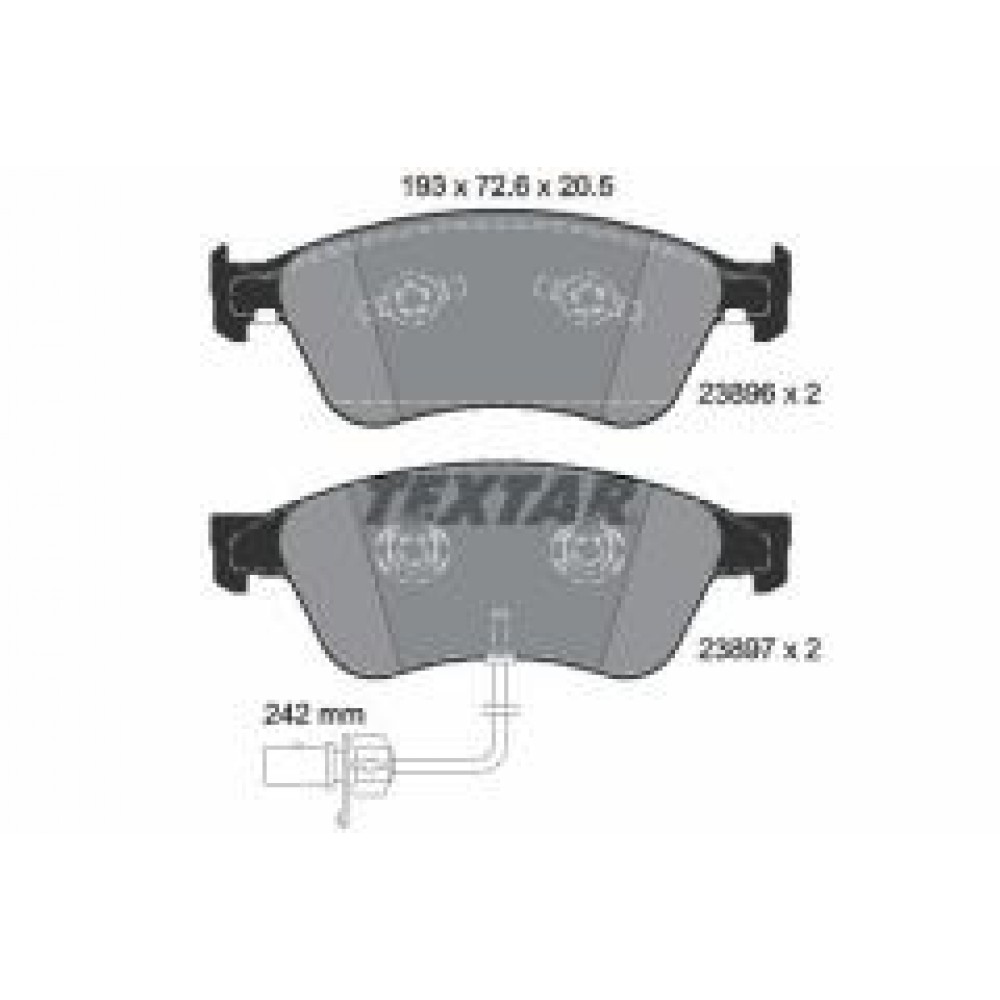 Колодки гальмівні (передні) VW Phaeton 04-16/ Audi A6/A8 04-11 (Ate-Teves) (з датчиком)