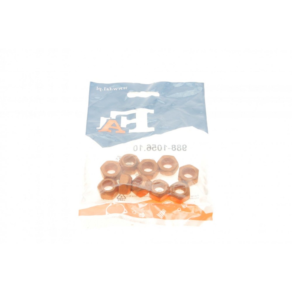Гайка колектора випускного Hyundai/Iveco/Mitsubishi (M10x1.25mm) (к-кт 10шт)