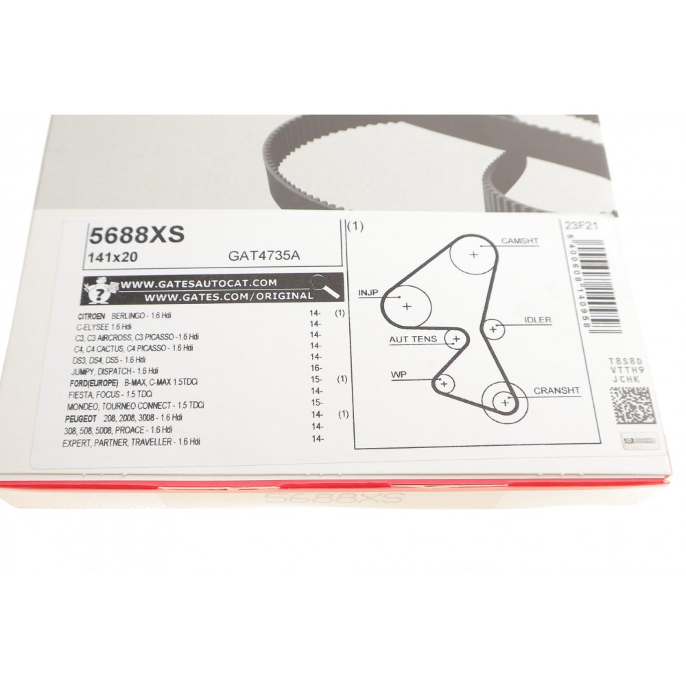 Ремінь ГРМ Citroen Berlingo/С3/С4/Jumpy 1.6 HDI 08-/Ford Focus/Fiesta/Mondeo 1.5TDCi 15- (141x20)