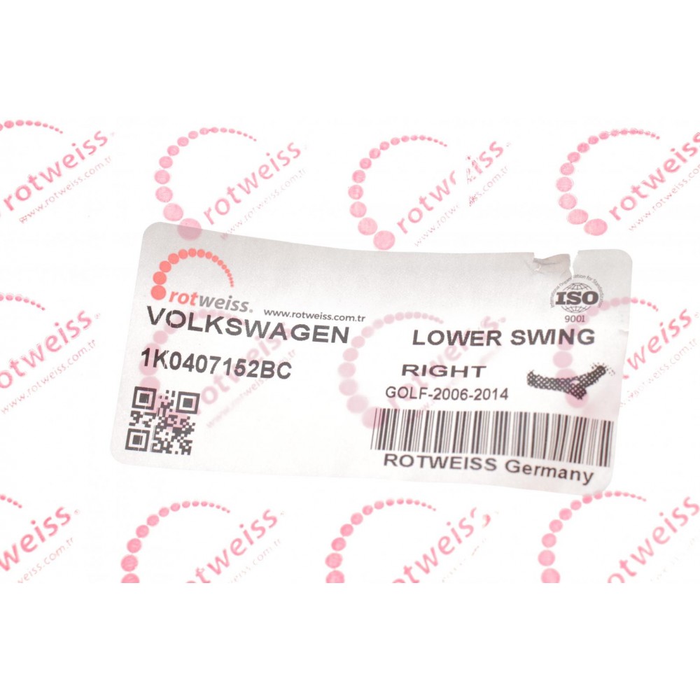 Важіль підвіски (передній/знизу) (R) VW Caddy/Golf/Touran/Skoda Octavia 03- (всередині OE VAG)
