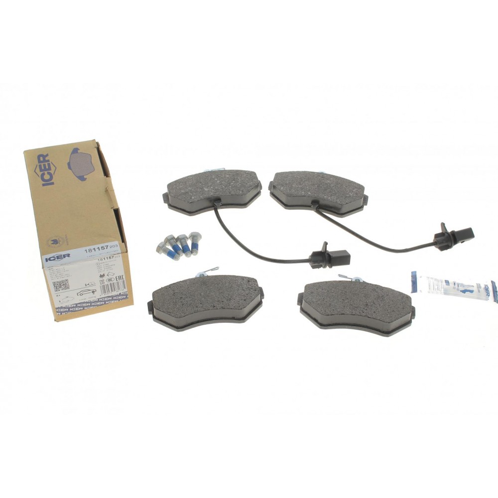 Колодки гальмівні (передні) Audi A4 94-08/Seat Exeo 08-13/VW Passat B5 96-00 (+датчики)