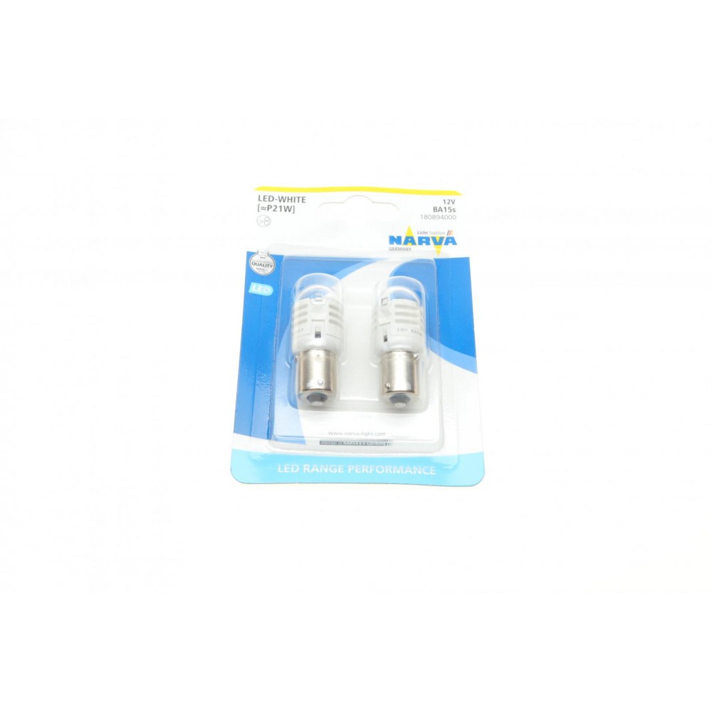 Автолампа P21W 12V BA15s (LED) (біла) (к-кт 2шт.) (знято з вир-ва)