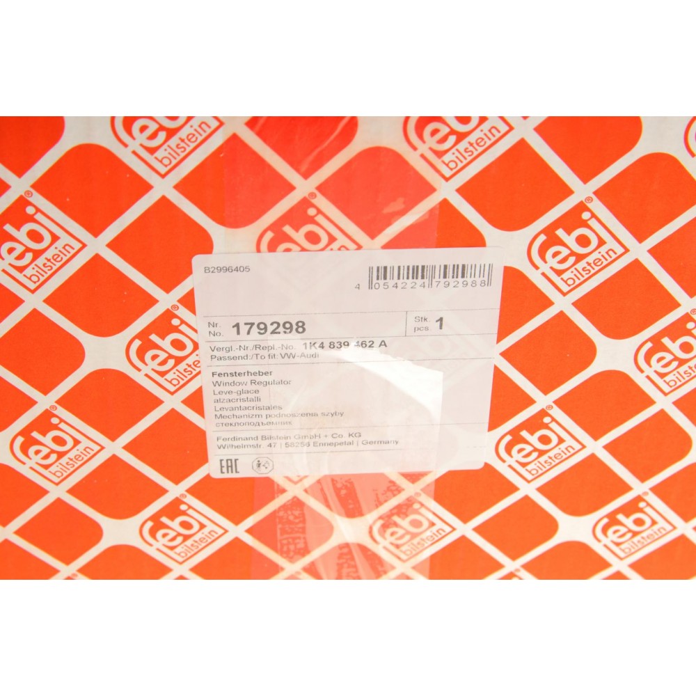 Склопідіймач (задній) VW Golf 99-09/Jetta 05-10 (R) (електро)(без моторчика)