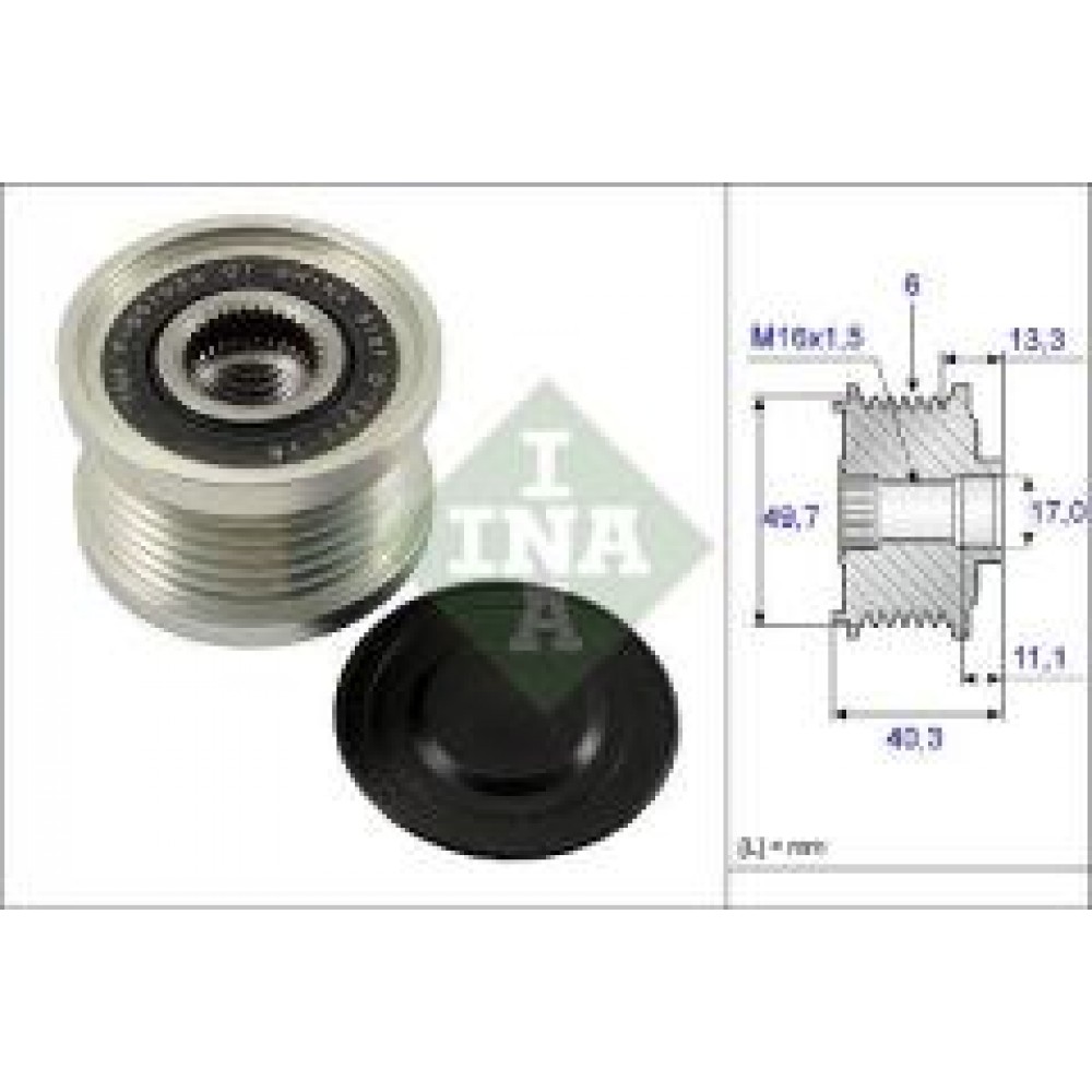 Шків генератора Nissan Qashqai 2.0i 07-14
