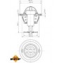 Термостат Kia Sorento/Hyundai/H-1 2.5TD/CRDi 01- (88°C)