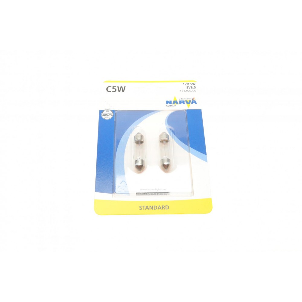 Автолампа C5W 12V 5W SV8.5 (11x35mm) (блістер/к-кт 2шт)