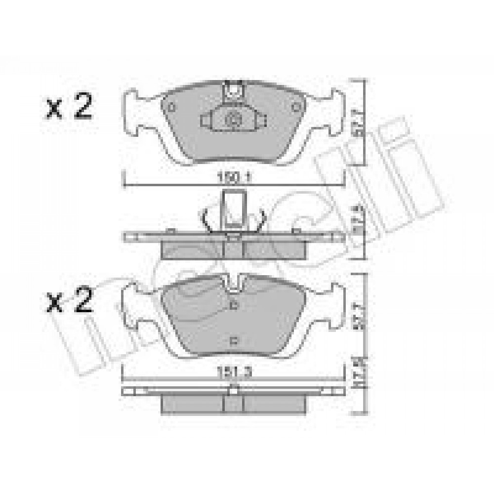 Колодки гальмівні (передні) BMW 3 (E36/E46) 90-05
