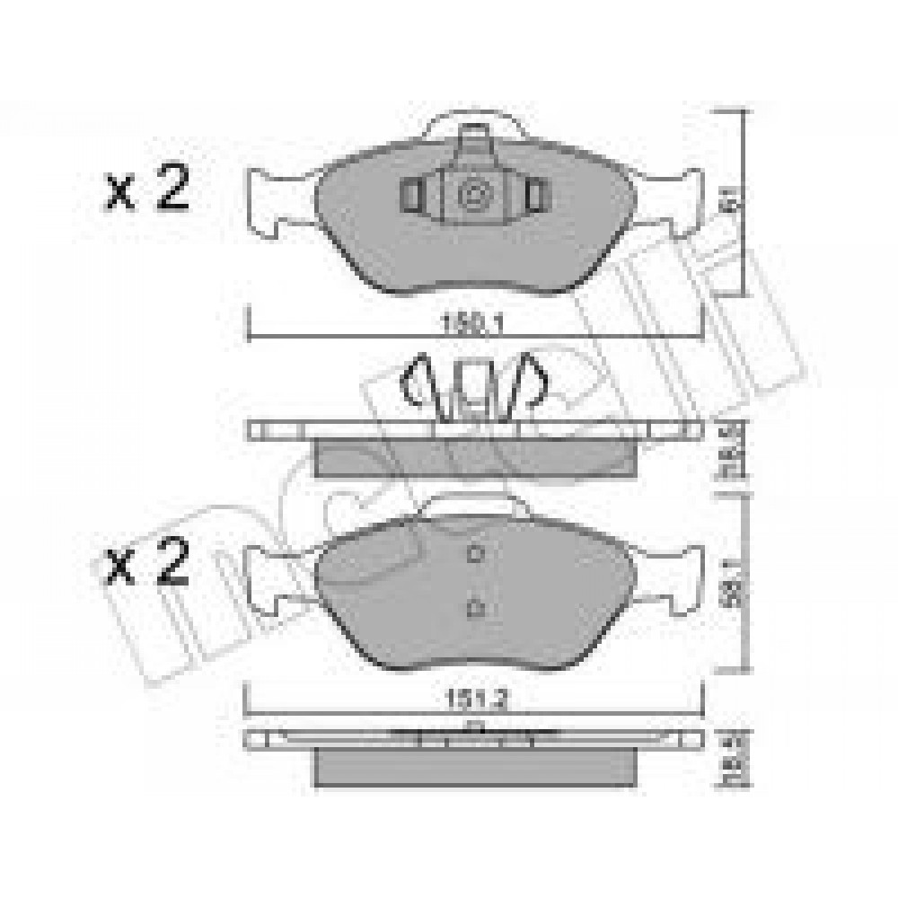 Колодки гальмівні (передні) Ford Fiesta 95-10/Fusion/Ka 02-12/Puma/Mazda 121 96-03/Mazda 2 03-07