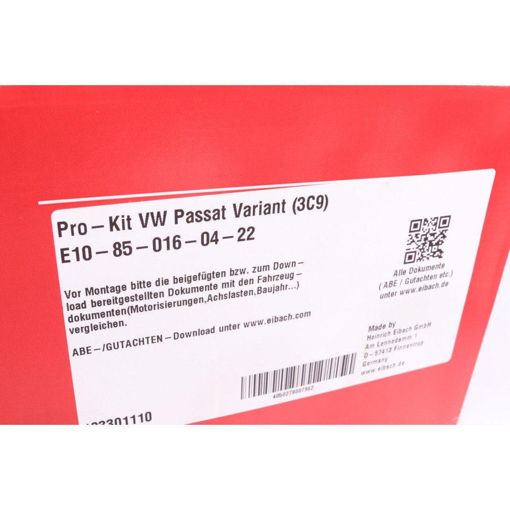 Комплект пружин (Pro-Kit) VW Passat 05-14 (4 шт.)