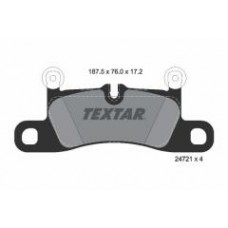 Колодки гальмівні (задні) VW Touareg/Porsche Cayenne 10- (187.5x76x17.2) (Brembo)