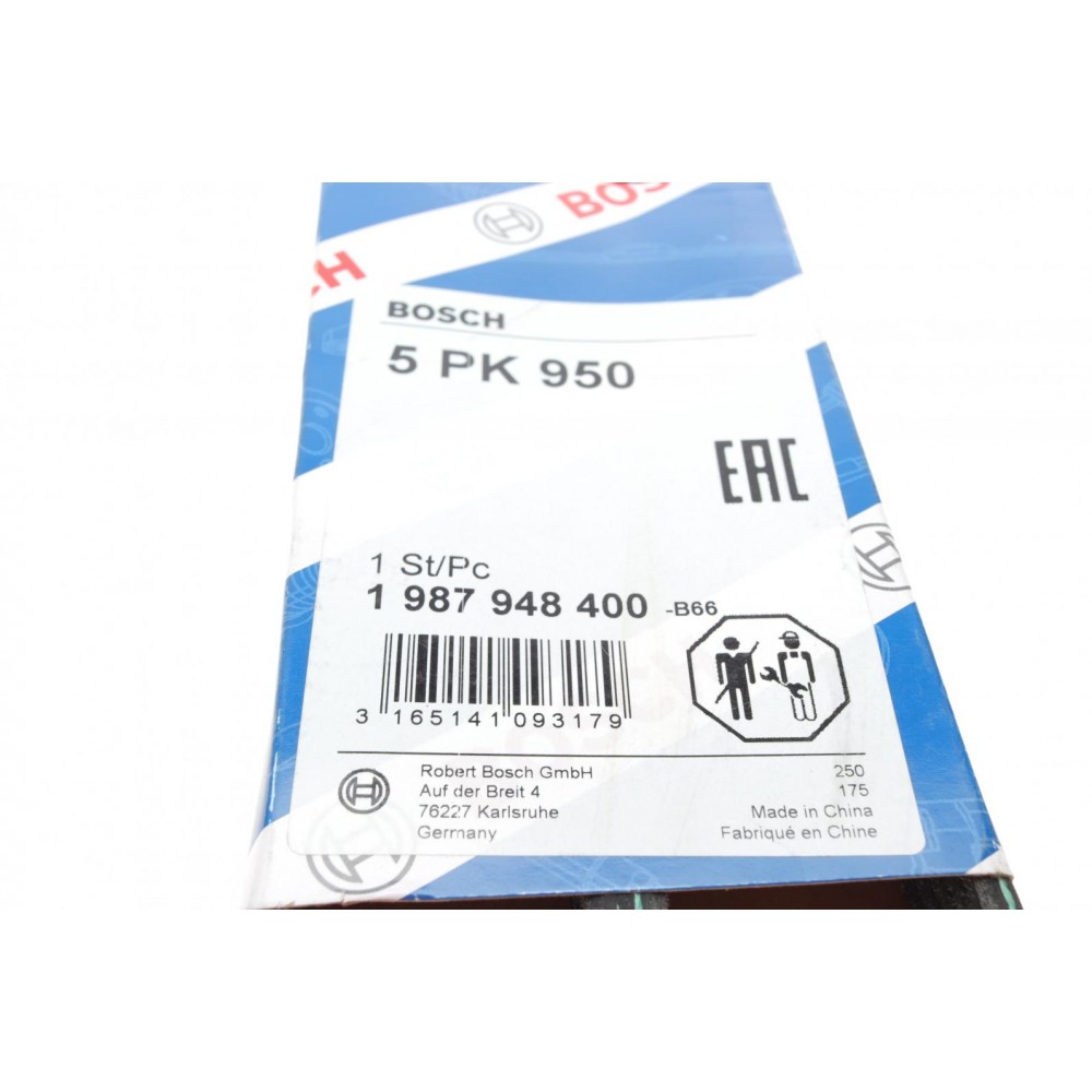 Ремінь генератора Audi A6 5.0 08-10/BMW 3 (E46) 1.6/1.8i 98-02/Suzuki Jimny 1.5 18- (5PK950)