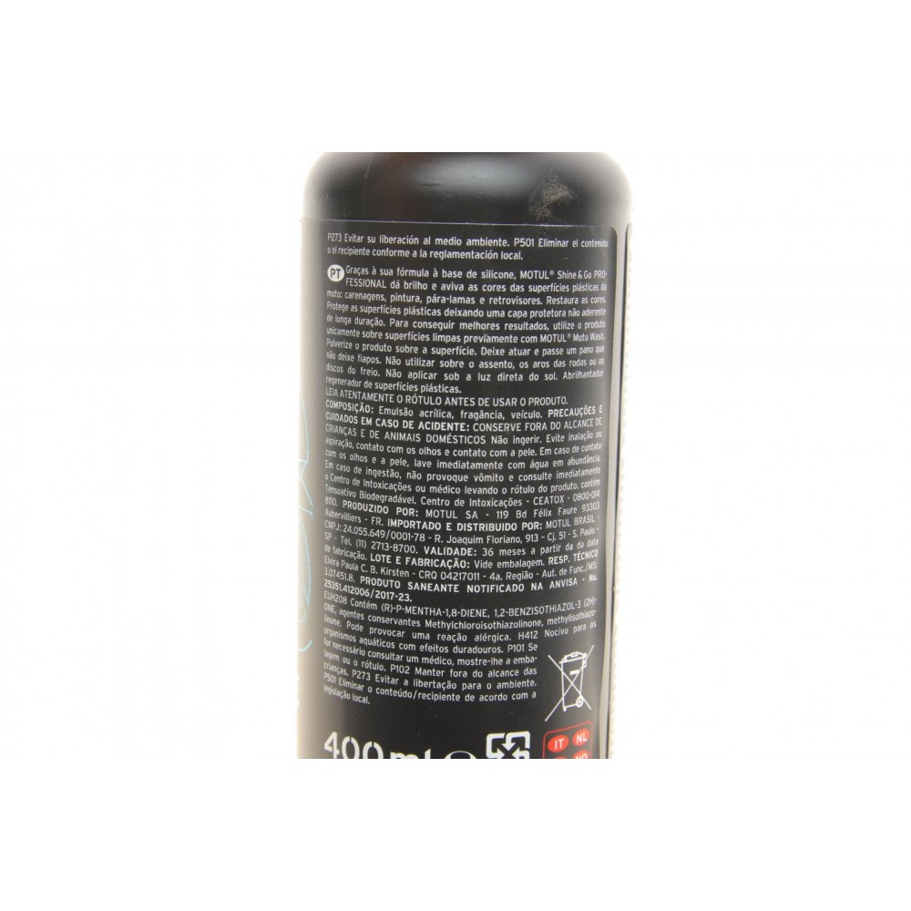 Засіб для полірування поверхонь мотоцикла (силіконовий) E5 Shine & Go (400ml)