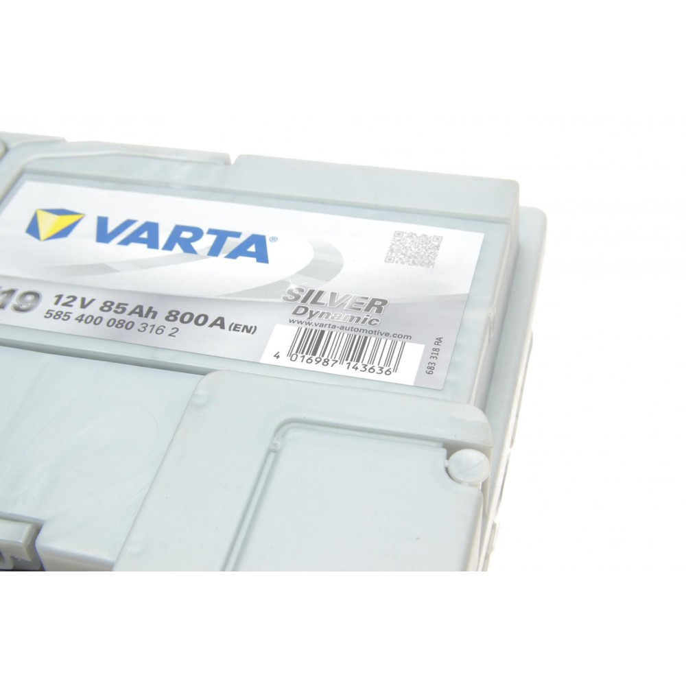 Акумуляторна батарея 85Ah/800A (315x175x190/+R/B13) Silver Dynamic F19