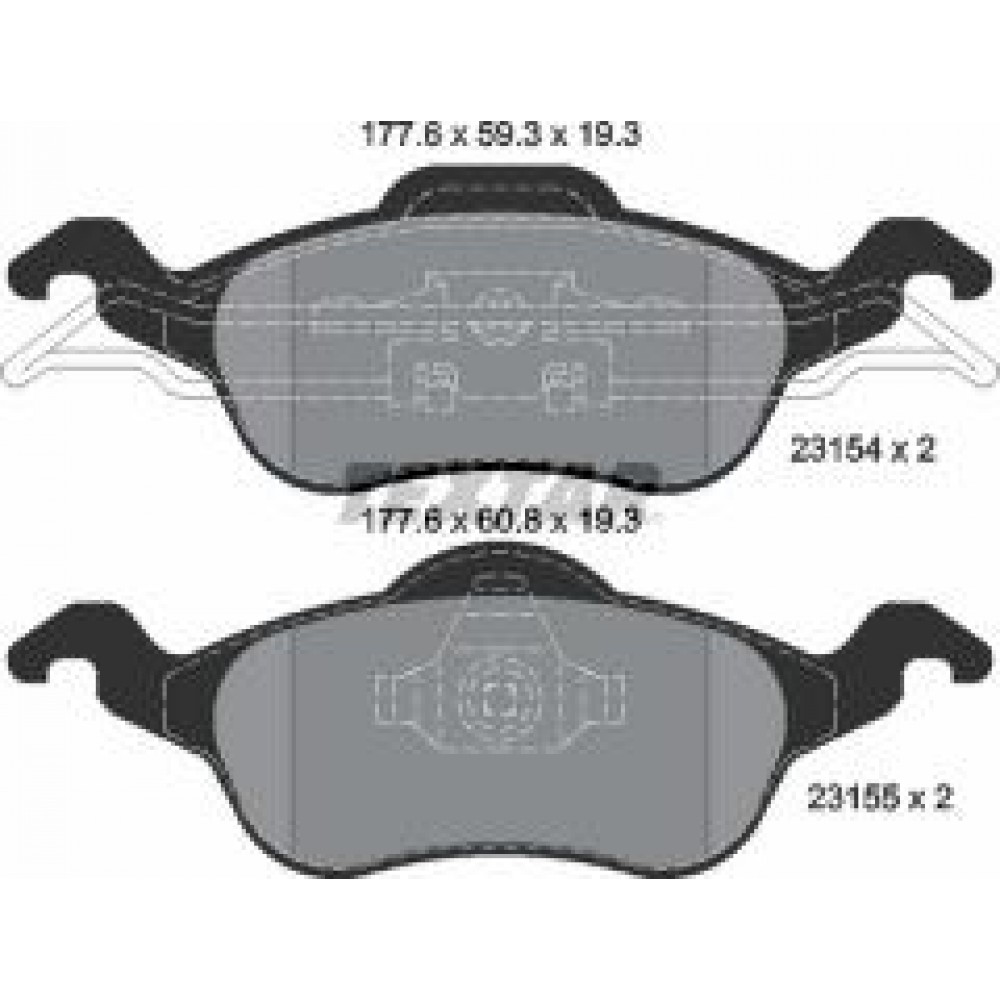 Колодки гальмівні (передні) Ford Focus 99-09 (Teves) Q+