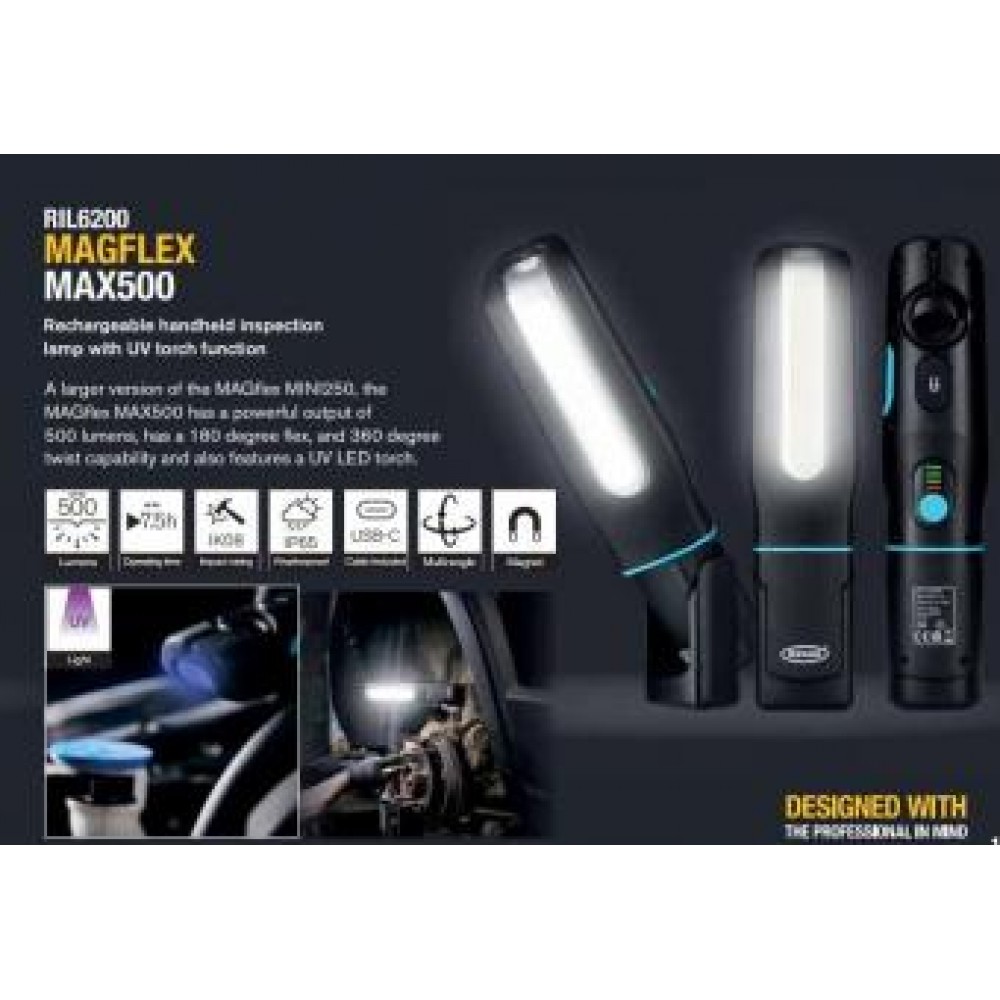Ліхтарик-лампа (магніт/поворот на 360°/500 Lm/ C-USB/4500mAh)