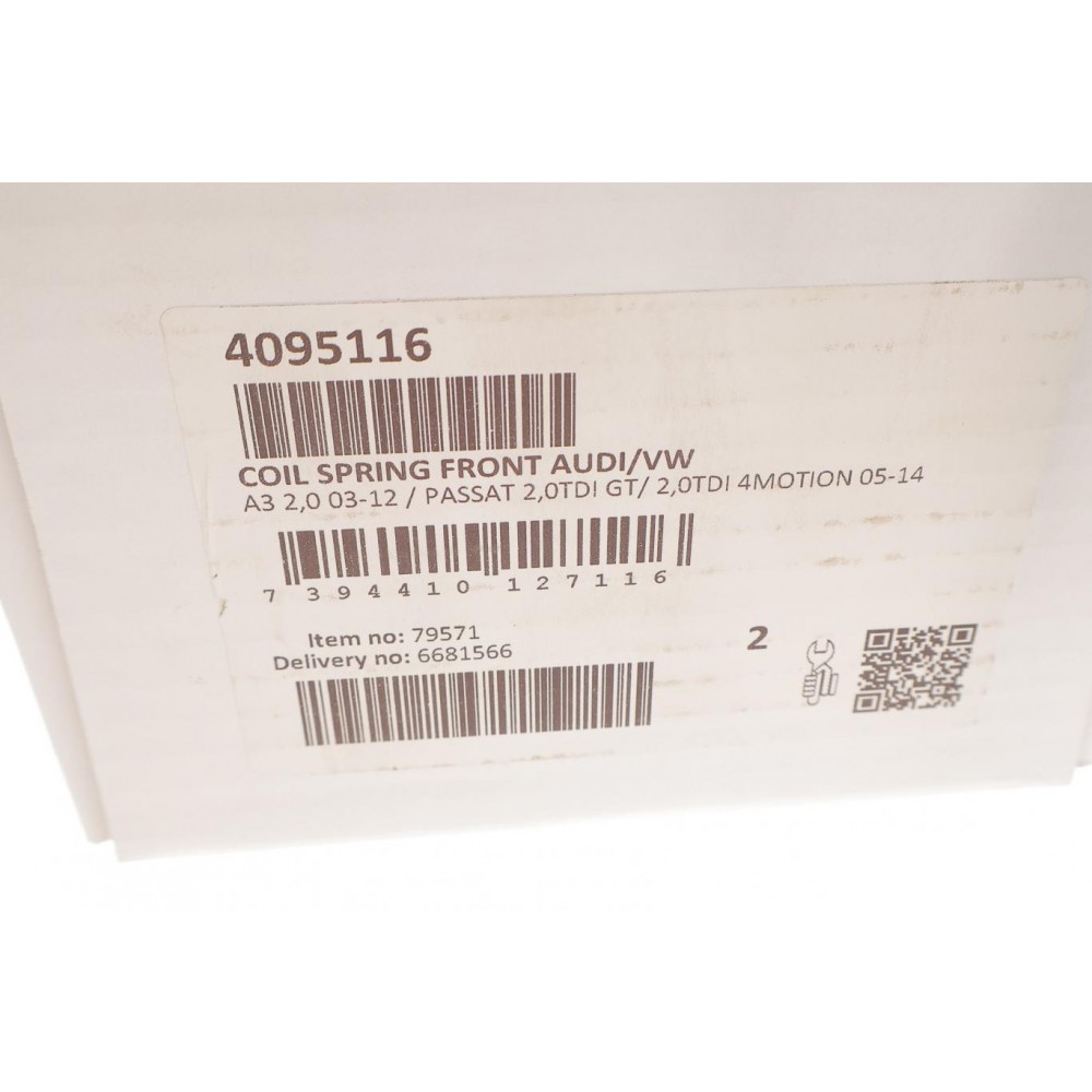 Пружина (передня) VW Passat B6/B7 2.0TDI/4motion 05-14 (седан/унив)/Audi A3 2.0FSI/TFSI 03-13