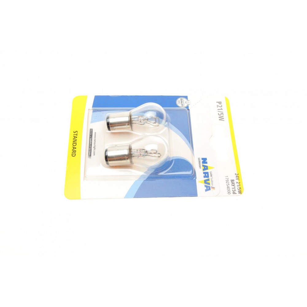 Автолампа P21/5W 24V 21/5W BAY15d Standard (блістер/к-кт 2шт)