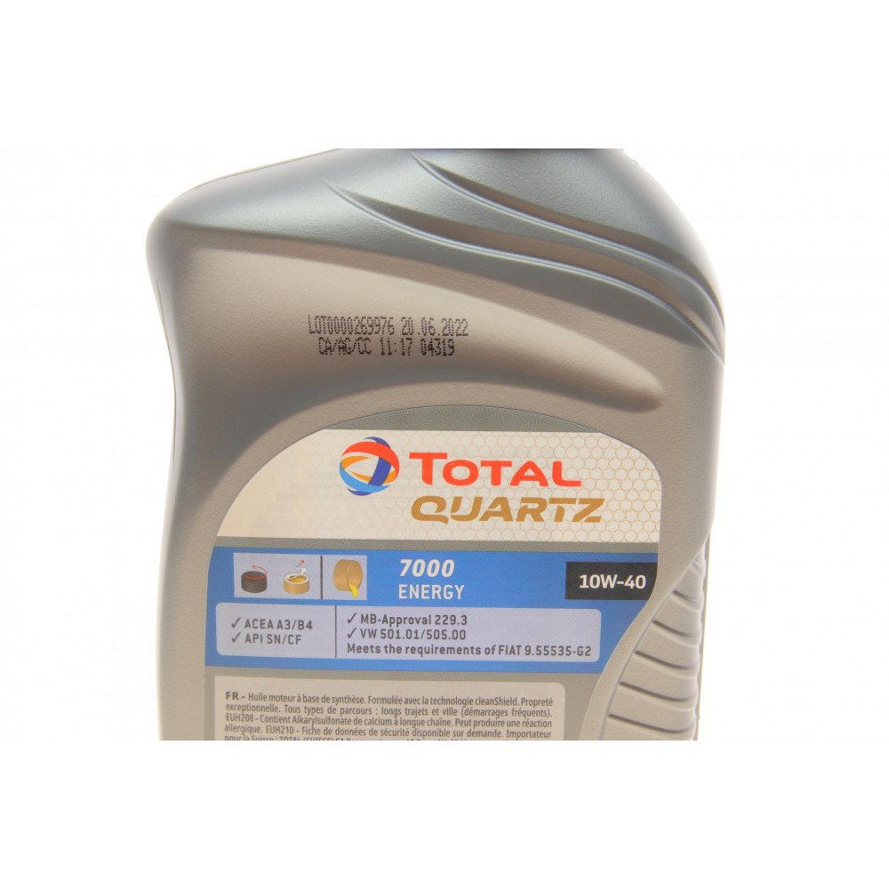 Олива моторна Quartz 7000 Energy 10W40 (1L) (MB229.3/VW505.00) заміна на  214112