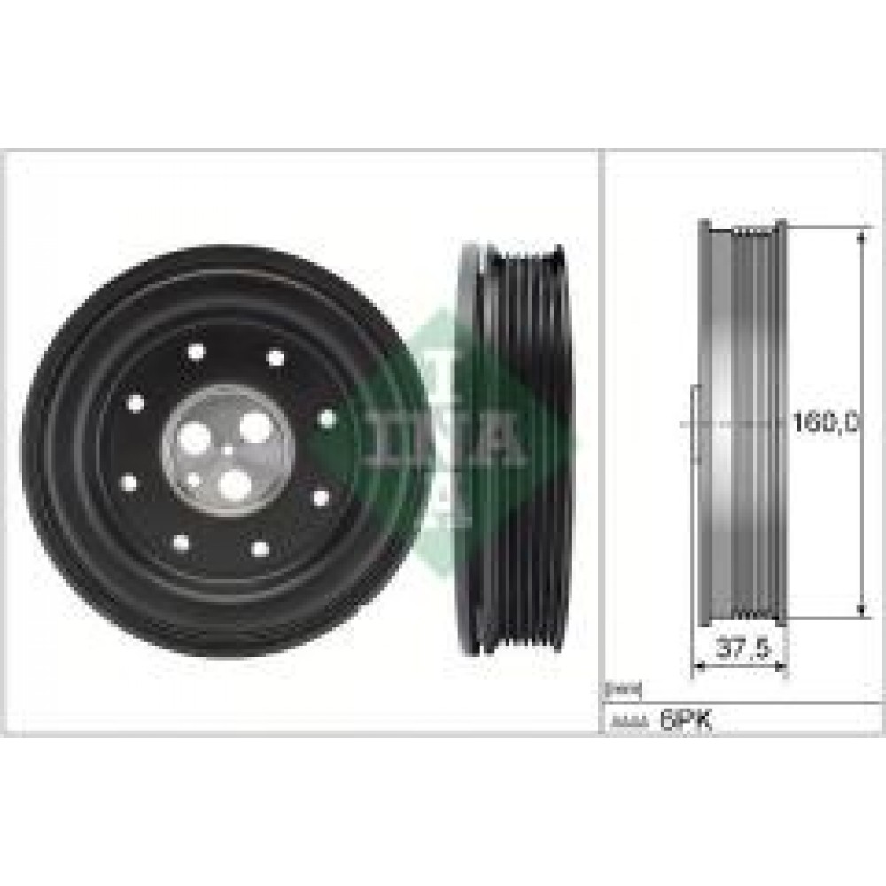 Шків колінвалу Ford Transit 2.0DI/2.0TDCI 00-
