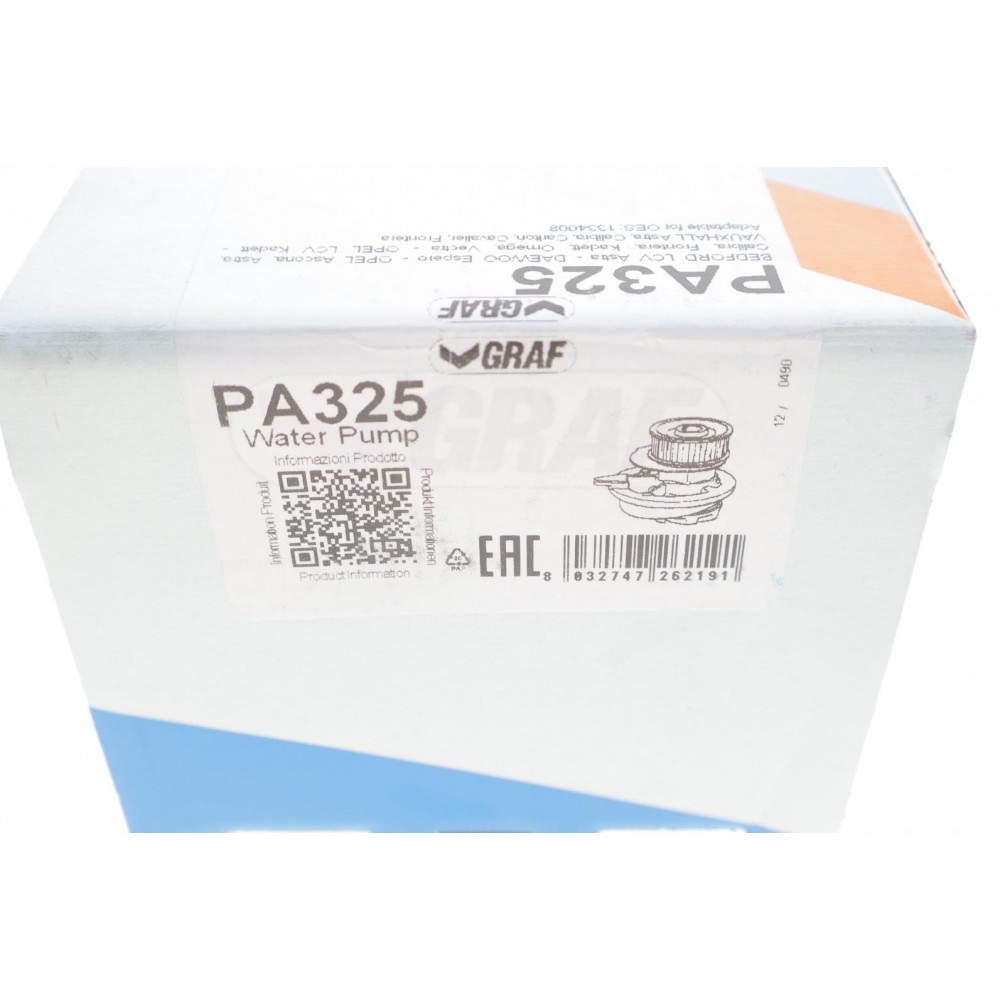 Помпа води Opel Astra F/Kadett E/Omega A/Vectra A/Ascona C 1.6/1.8/2.0 84-98 (21z) (B/B) (8 лоп)