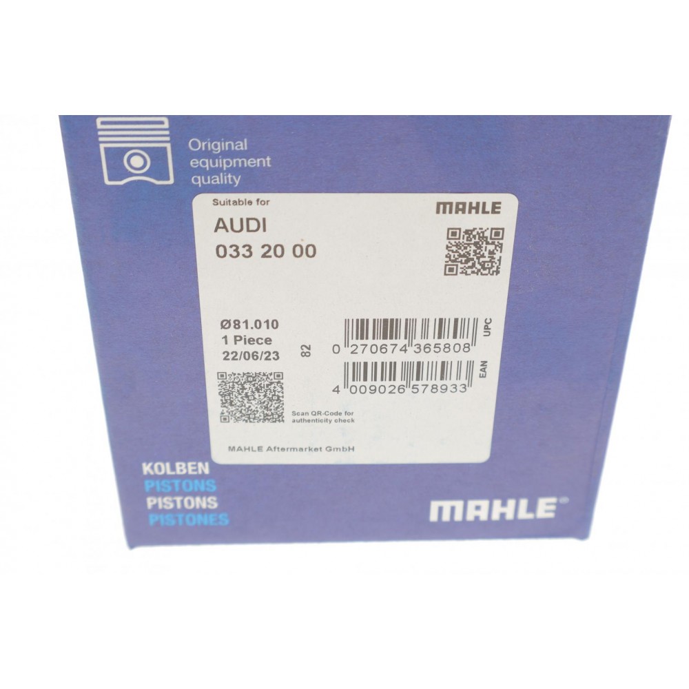 Поршень Audi A3/A4/VW Passat 1.6 96-10 (81.01mm/STD)